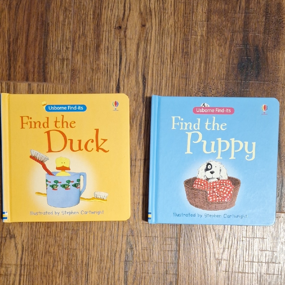 Usborne Find-its: Find the Duck and Find the Puppy Board Books